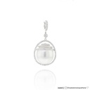 PINGENTE BLESSING TIRA E POE PEROLA SOUTH SEA BRANCA  BRILHANTES 1,14CT H SI1 10.52G OURO BRANCO 18K - COLEÇAO MADEMOISELLE