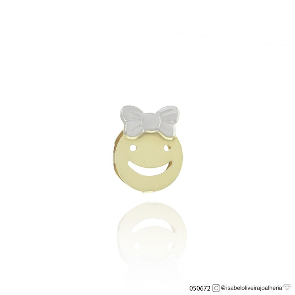 [050672] Pingente Carinha Menina 0,40g Ouro Amarelo 18k - Coleção Mães e Filhos