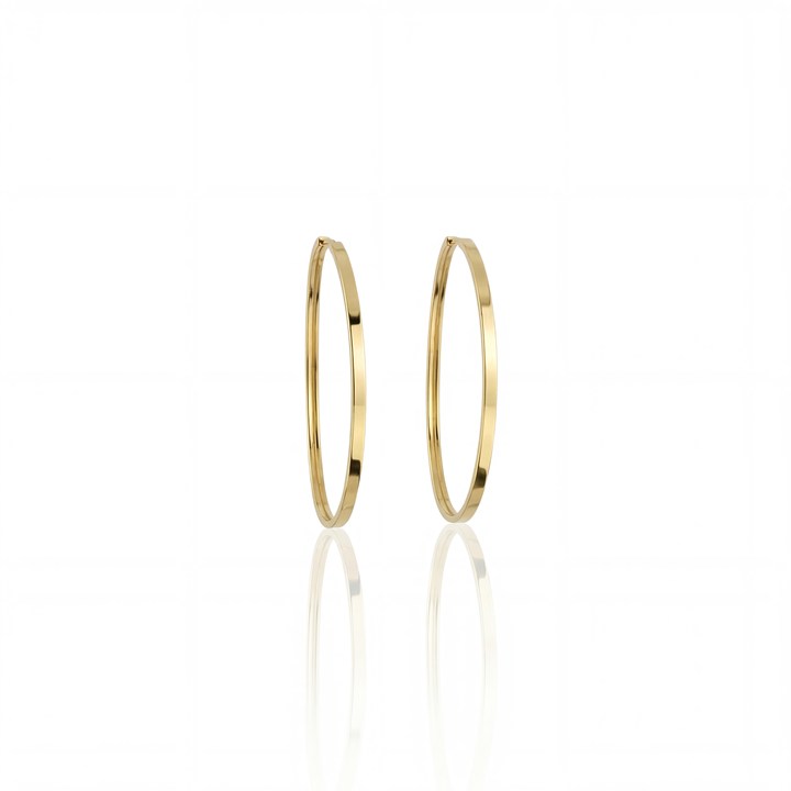 50-Argola 2,20mm 4,70g Ouro Amarelo 18k - Coleção Argolas Daily