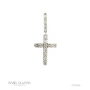 Pingente Cruz 16 Brilhantes 1,15ct H SI1 3,36g Ouro Branco 18k - Coleção Crucifixos