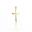 Pingente Cruz Chapa 40MM 0,80G Ouro Amarelo 18K - Coleçao Crucifixos