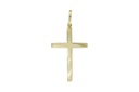 Pingente Cruz Chapa 40mm 0,80g Ouro Amarelo 18k - Coleção Crucifixos
