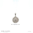Pingente Flor 37 Brilhantes 0,46ct 1,11g Ouro Branco 18k - Coleção Laisa