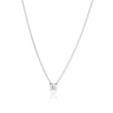 50-Colar Ponto de Luz Brilhante 0,51ct g VS2 Corrente Elo Português 45cm 2,72g Ouro Branco 18k - Certificado EGL 1701850527 - Coleção Only You