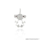 PINGENTE MENINA 2 RUBIS E 2 BRILHANTES J SI1 1,60G OURO BRANCO 18K - COLEÇAO MAES E FILHOS