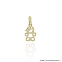 Pingente Menino Vazado com Bone 13,00mm 1,30g Ouro Amarelo 18k - Coleção Mães e Filhos