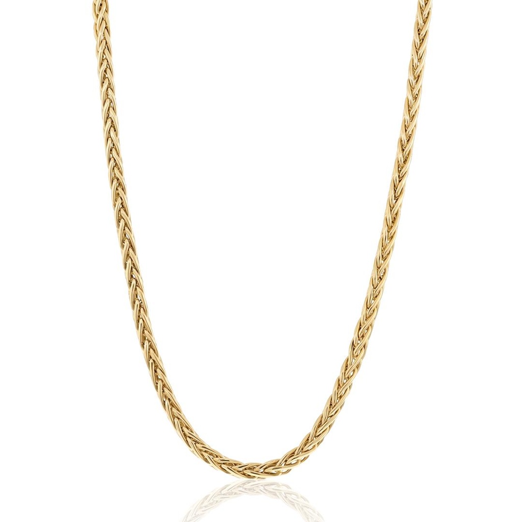 [051679] 50-Corrente g Palmeira Fecho Boia 50cm 14,0g Ouro Amarelo 18k - Coleção Elos Power