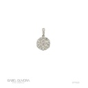 Pingente Pave Botao 23 Brilhantes 0,68CT 0,96G Ouro Branco 18K - Coleçao Botao