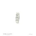 50-MEIA Aliança 5 Brilhantes 2,50CT G VS1 VVS2 5,29G Ouro Branco 18K - Certificado Egl 1701937432/1701943328/1701937331/1701956231/1701936532  - Coleçao Soulmates