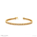 1,6-Pulseira Riviera 48 Brilhantes 0,77ct 18cm 10,89gouro Amarelo 18k - Coleção Rivieras
