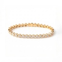 PRBOT5APP-PULSEIRA RIVIERA BOTAO 5,0MM 238 BRILHANTES 4,29CT 16,50CM 13,53G OURO AMARELO 18K - COLEÇAO BOTAO