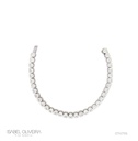PRBOT5BPP - Pulseira Riviera Botao 5,15MM 238 Brilhantes 4,24CT H VS2 16CM 12,90G Ouro Branco 18K - Coleçao Botao