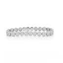PRBOT6BP-Pulseira Riviera Botão 6,35mm 189 Brilhantes 6,47ct g VS1 18cm 15,87g Ouro Branco 18k - Coleção Botão