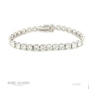 50-PULSEIRA RIVIERA 31 BRILHANTES 15,58CT G VVS2/VS2 16,50CM 14,62G OURO BRANCO 18K - CERTIFICADOS EGL - COLEÇAO RIVIERAS