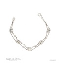 Pulseira 25 Diamantes Baguetes 1,18CT 24 Brilhantes 0,50CT 18CM 4,49G Ouro Branco 18K - Coleçao Onassis