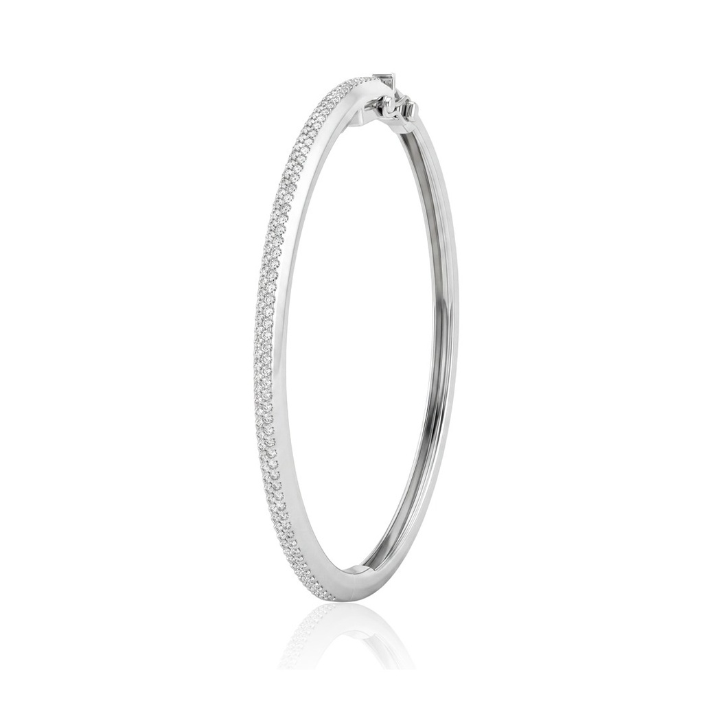 [073154] Pulseira 4,50mm 119 Brilhantes 0,85ct H VS2 15,23g Ouro Branco 18k - Coleção Laisa
