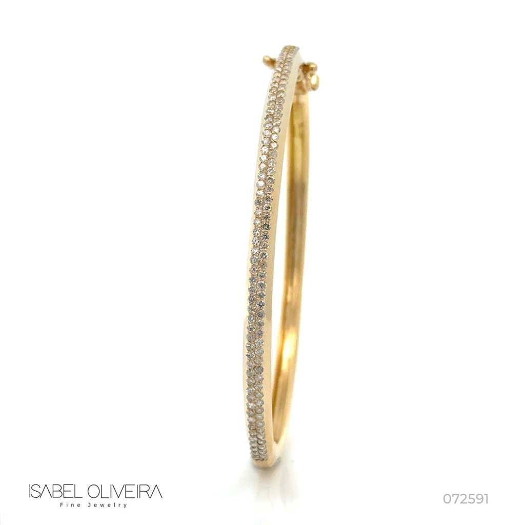 Pulseira 4,50mm 119 Brilhantes 0,92ct H SI1 13,50g Ouro Amarelo 18k - Coleção Laisa