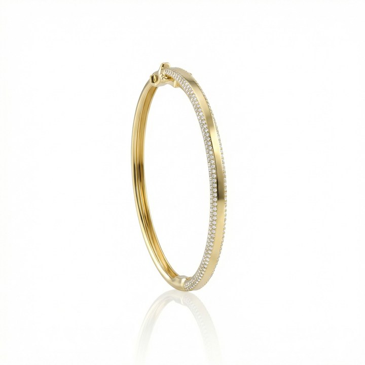 [073028] Pulseira 4,50mm Largura 266 Brilhantes 1,55ct g VS1/HVS2 14,62g Ouro Amarelo 18k - Coleção Laisa