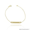 Pulseira Chapinha Corrente Groumet 15cm 1,59g Ouro Amarelo 18k - Coleção Kids