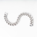 Pulseira Elos Groumet 177 Brilhantes 2,64ct H VS2 16cm 25,92g Ouro Branco 18k - Coleção Elos Power