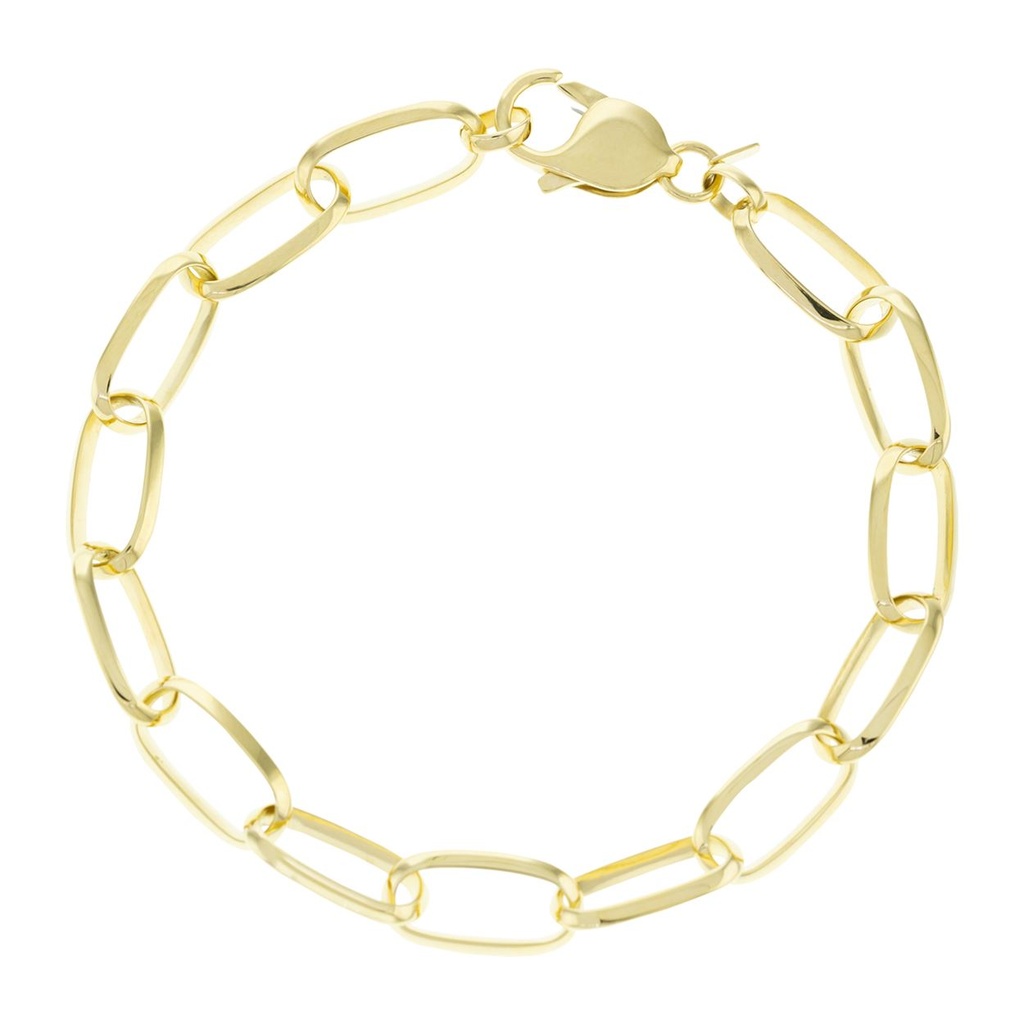 Pulseira Elos Ovais 21CM 8,20 a 8,60G Ouro Amarelo 18K - Coleçao Elos Power