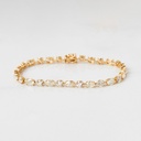 Pulseira Riviera 14 Diamantes Fancy Ovais 4,19ct 14 Brilhantes 3,31ct 17cm 8,42g Ouro Amarelo 18k - Coleção Rivieras