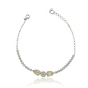 Pulseira Riviera 6 Diamantes Baguetes 0,33ct 39 Brilhantes 1,03ct 18,50cm 3,76g Ouro Branco e Amarelo 18k - Coleção Rivieras