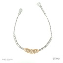 Pulseira Riviera 6 Diamantes Baguetes 0,33ct 39 Brilhantes 1,03ct 18,50cm 3,76g Ouro Branco e Amarelo 18k - Coleção Rivieras