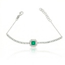 PULSEIRA RIVIERA CARTIER ESMERALDA BRASILEIRA 0,70CT 50 BRILHANTES 1,45CT H VS2 5,62G COM EXTENSOR 18CM 5,63G OURO BRANCO 18K - COLEÇAO BRAZILIAN EMERALD