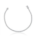 1,8-Pulseira Riviera 53 Brilhantes 0,98ct 17cm 4,71g Ouro Branco 18k - Coleção Rivieras
