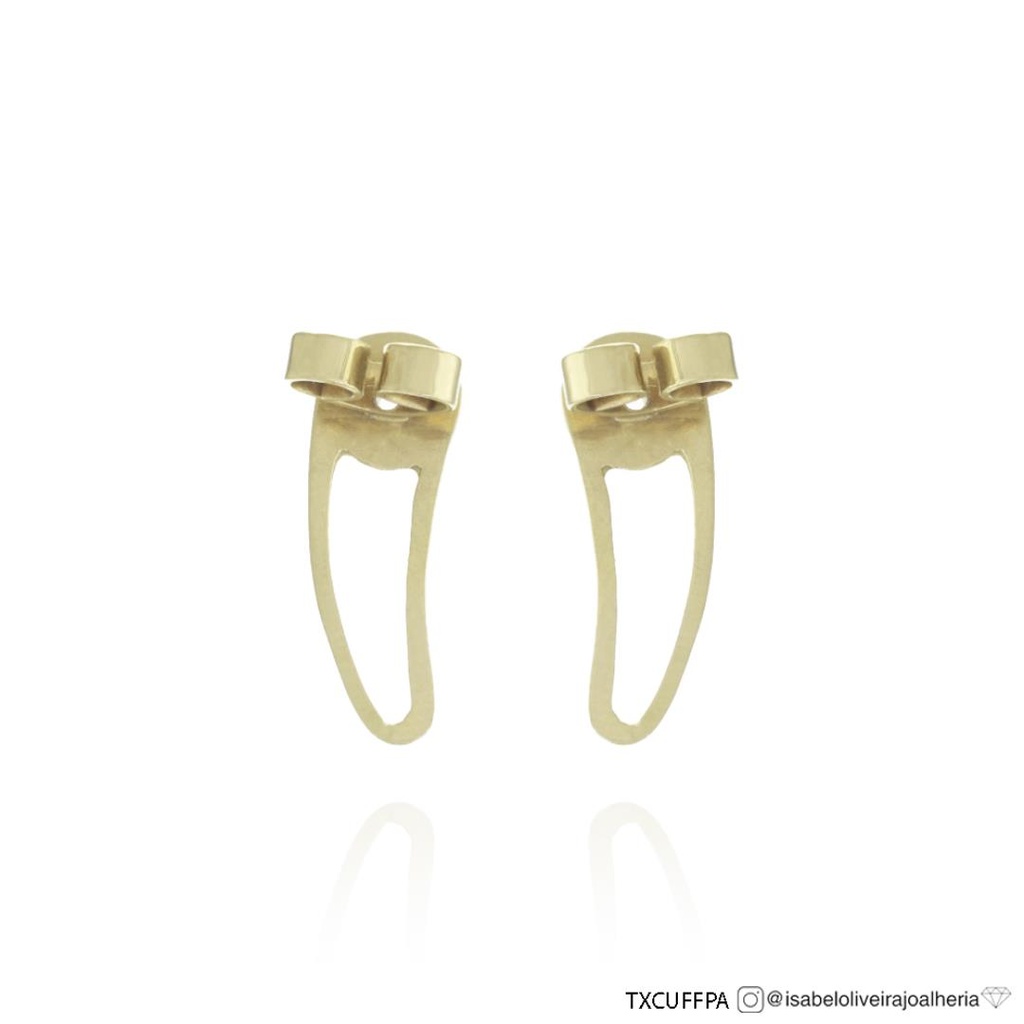 TARRAXA EARCUFF VAZADA 20,0MM 0,70G OURO AMARELO 18K