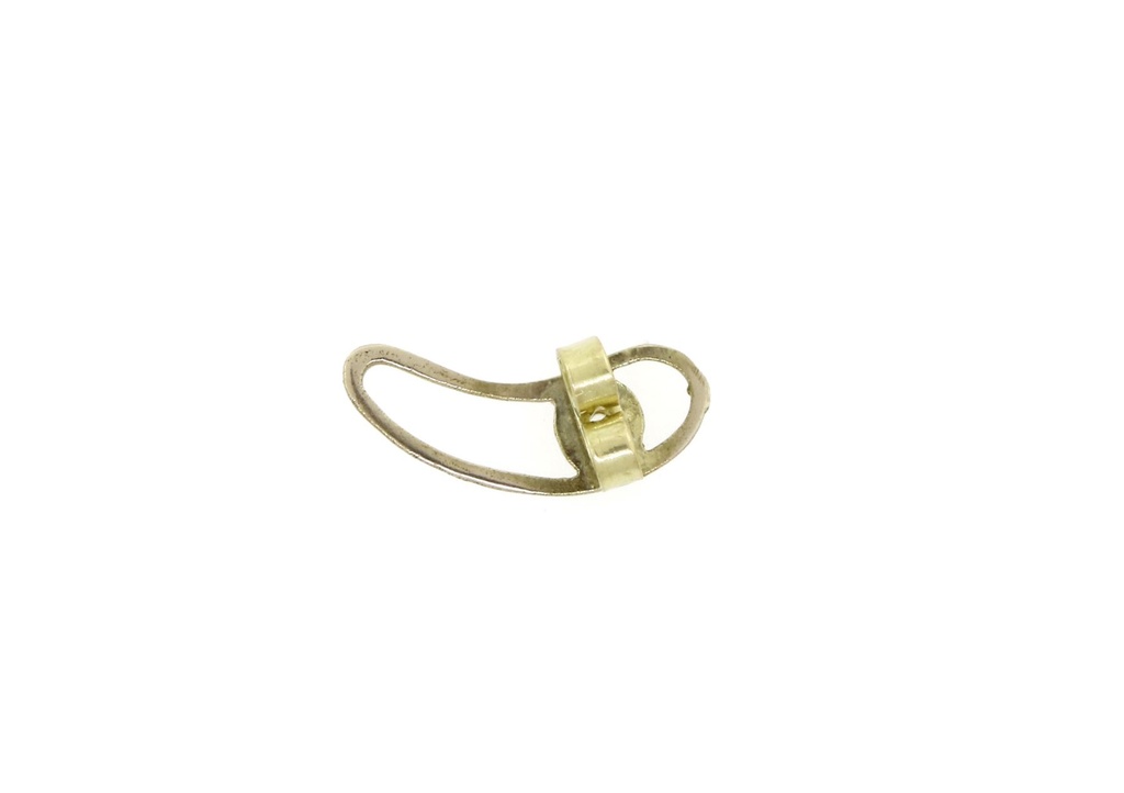 Tarraxa Earcuff Vazada com Alca Fabricação 15,80mm 0,60gr Ouro Branco