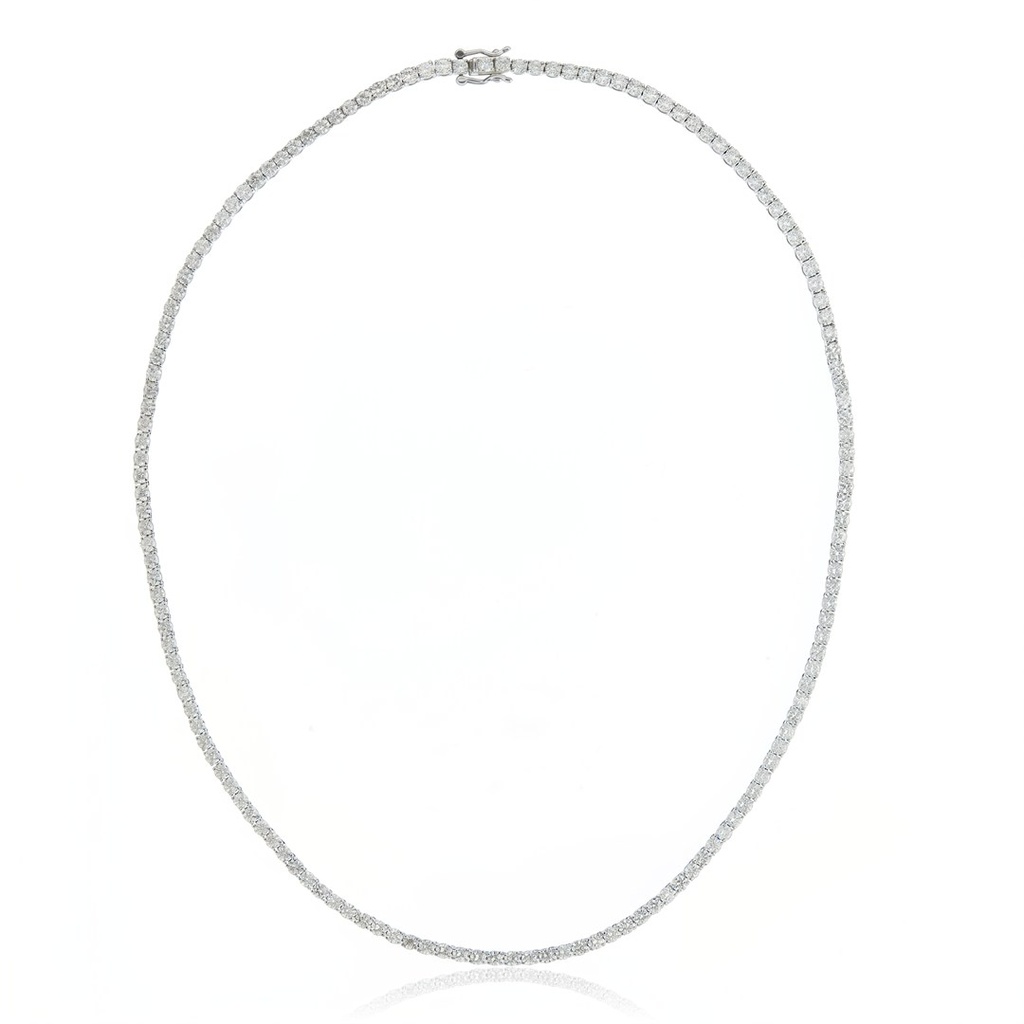 [057541] 7-Colar Riviera 146 Brilhantes 10,04ct 43cm 19,50g Ouro Branco 18k - Coleção Rivieras