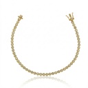 1,8-Pulseira Riviera 53 Brilhantes 0,98ct 17cm 4,77g Ouro Amarelo 18k - Coleção Rivieras