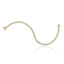 7-PULSEIRA RIVIERA 41 BRILHANTES 2,99CT 17CM 5,63G OURO AMARELO 18K - COLEÇAO RIVIERAS