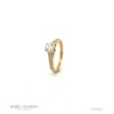 70-Anel Solitário Brilhante 0,70ct g VS1 14 Brilhantes 0,21ct H VS2 3,54g Ouro Amarelo 18k - EGL 1701799842 - Coleção Only You