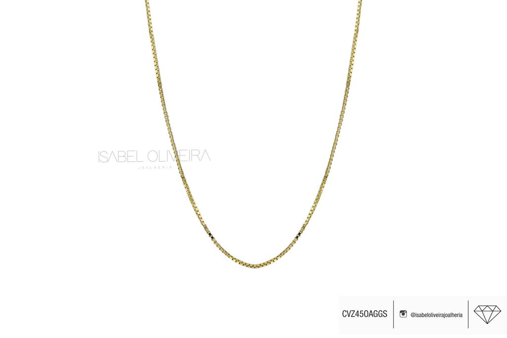 Corrente Veneziana GG 45CM 3,70G a 4,20G Ouro Amarelo 18K - Coleçao Elos