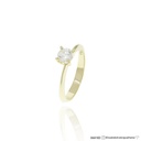 50-Anel Solitário Brilhante 0,53ct g VS1 3,10g Ouro Amarelo - Coleção Only You