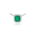 Pingente Tira e Poe Esmeralda Octogonal 11,48ct 36 Brilhantes 1,15ct H VS2 7,87g Ouro Branco 18k - Coleção Colômbia Emerald