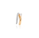 Anel Torcido 1 Diamante Gota 0,39ct 66 Brilhantes 0,54ct 4,55g Ouro Amarelo 18k - Coleção Laisa