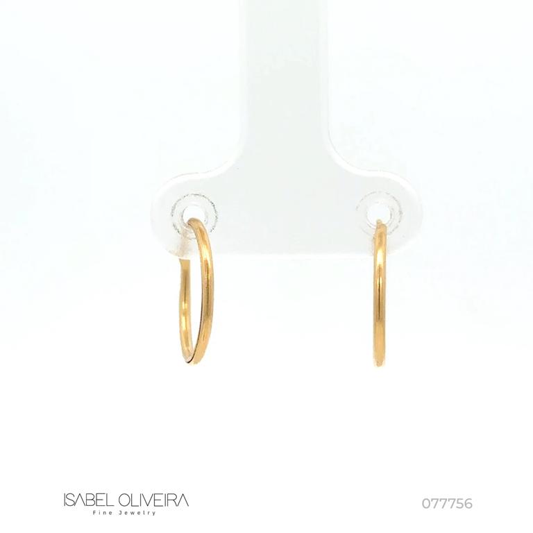 [077756] Argola 13mm Ouro Amarelo 18k