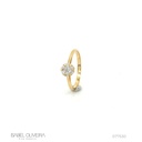 ANBOT6AP-ANEL Botao 6MM 7 Brilhantes 0,23CT H VS2 1,94G Ouro Amarelo 18K - Coleçao Botao