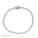 1,7-Pulseira Riviera 88 Brilhantes 1,52ct 2,38g 16,50cm Ouro Branco 18k - Coleção Rivieras