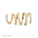 Anel Maleável 5 Aros 37 Brilhantes 4,07ct H VS2 16,75g Ouro Amarelo 18k - Coleção Laisa
