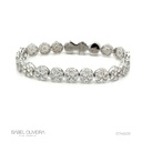 PRBOT8BM-PULSEIRA Riviera Botao 8,40MM 147 Brilhantes 11,28CT H VS2 16,5CM 19,53G Ouro Branco 18K - Coleçao Botao