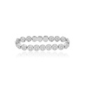 Pulseira Botão 8,40mm com 147 Diamantes 11,28ct em Ouro Branco 18k