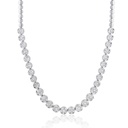 Colar Riviera Botão Degradê 196 Diamantes 6,92ct em Ouro Branco 18k