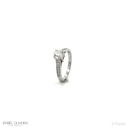 80-Anel Solitário Brilhante 0,80ct g VS1 16 Brilhantes 0,26ct H VS2 3,96g Ouro Branco 18k - EGL 1701795333 - Coleção Only You