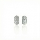ARG06BRIBM-Argola 15mm 5 Fileiras 1,80mm Meia Cravação 68 Brilhantes 1,70ct H VS2 8,05g Ouro Branco 18k - Coleção Argolas Fashion