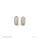 Argola 15mm 5 Fileiras de 68 Diamantes 1,70ct Ouro Branco 18K